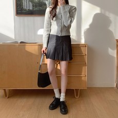 페이드 베이직 주름 미니스커트 cpsk5204k31
