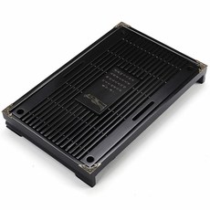 樹傳統圖案茶盤 43 x 28cm, 黑色的, 1個
