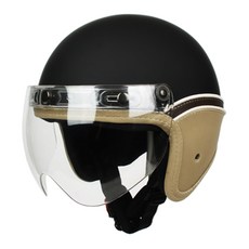소나 클래식 오토바이 헬멧, 래더블랙 + 투명쉴드