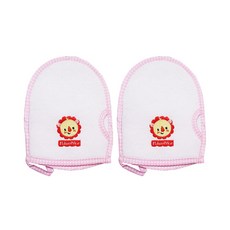 Fisher-Price 費雪 沐浴手套，粉紅色，2入，無撚紗材質，親膚柔軟，適合肌膚敏感者, 2個