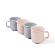 보울보울 국산 노르딕볼볼 머그컵 2종 x 2p 세트 340ml, 그레이, 핑크, 1세트