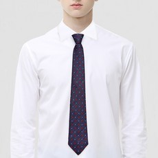 보닌 플라워도트 코튼 블렌딩 지퍼 넥타이 TU028NV