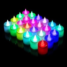 STOLIVING 茶燈 LED 電蠟燭 24p, 彩色發光