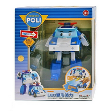 SiLverLit 銀輝 POLI ROI LED 變形機器人, 可以變形成車子喔! 救援小英雄人氣主角波力, 波力, 1入