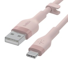 벨킨 플렉스 USB A-C타입 고속 충전 케이블 CAB008bt1M, 핑크, 1m, 1개