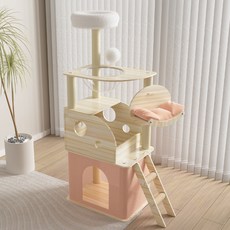 칠시 고양이 코듀로이 캣타워, 혼합색상, 1개