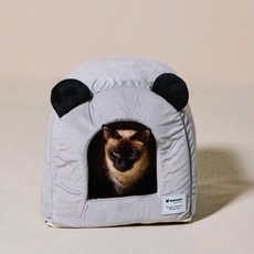 레드퍼피 개과천선 고양이 도그돔 하우스, 밀크 그레이, 1개