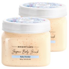 부케가르니 슈가 바디스크럽 베이비파우더향, 500g, 2개