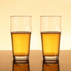 아메리칸로드 심플 볼록 유리 맥주잔 RK2348, 2개