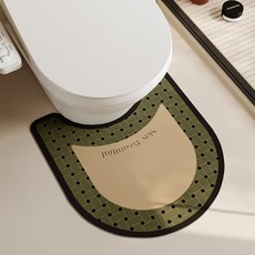 데이소이 베이직 심플 규조토 건식 변기 발매트, 07 그린티, 1개