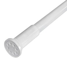 SUNDECO 雙彈簧伸縮窗簾桿 22mm, 白色
