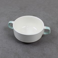 月鹽韓國產雙手湯碗, 1個, 綠色