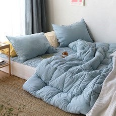 에이트룸 모모 코튼 순면 60수 피그먼트 워싱 차렵이불 풀세트