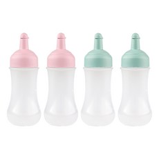 다용도 소스통 핑크 2p + 그린 2p 세트 350ml, 1세트