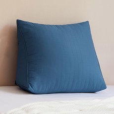 팜데코 리플 삼각 등받이 쿠션, 리플 피콕블루