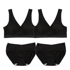 MOMBA 모달 V랩 수유브라 2p + 팬티 2p 세트