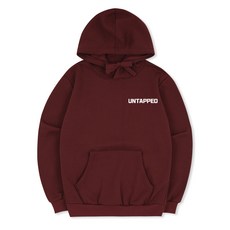 언탭트 남성용 S~3XL 빅사이즈 네이밍로고 기모 후드티셔츠