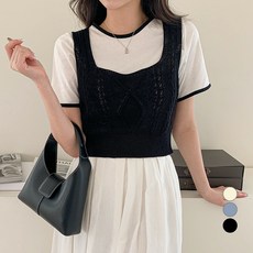 크롭니트조끼
