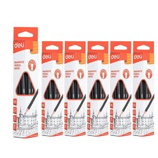 델리 지우개 연필 블랙 E58100, 2B, 72개