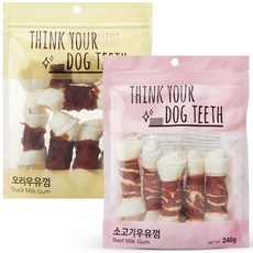 Think your dog teeth 오리 6p + 소고기 6p 세트, 1세트, 오리, 소고기, 480g