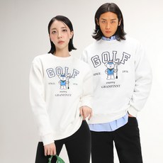 Granfinny 男女通用壓花刺繡高爾夫標誌運動衫 GFMT012