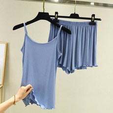 한스비 여성용 통기성 찰랑찰랑 모달 여름 잠옷 상하의 세트