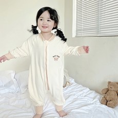 컬러슬립색 유아동 긴팔 올인원 수면우주복