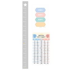 Jellybox 北歐風身高壁貼, 12.5x150 公分 灰底星星款, 12.5*150cm