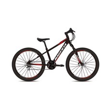 지오닉스 2021년형 마젠타22D 시마노 21단 디스크 브레이크 알로이 MTB 자전거, 블랙 + 레드, 150cm