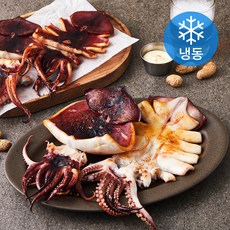바다보소 구룡포에서 말린 반건조 오징어 (냉동), 640g(4미), 1개