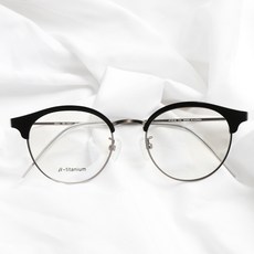 BEIMA 하금테 라운드 안경 HG01 + 블루라이트 차단 렌즈 세트