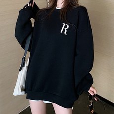 R 필기체 스터디 잉글리쉬 임산부 루즈핏 맨투맨