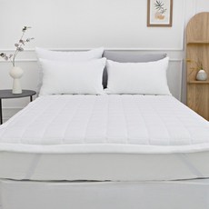 Beau Monde 柔軟洗滌法蘭絨床墊, 白色, 1個