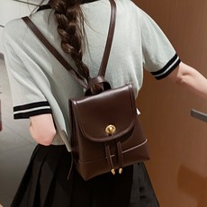 여성용 DM 소프트 골드 포인트 미니 백팩