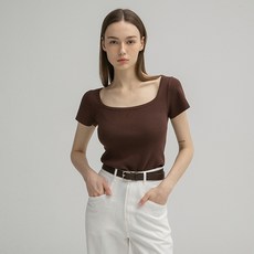 [온플] [2만원인하 ] 까사렐 24SS 세미 스퀘어넥 니트탑 3종
 NAIN 여성용 데일리 스퀘어넥 니트 T-6482