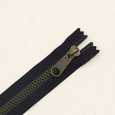 YKK 프리미엄 5호 메탈룩스지퍼 AG580 40cm, 1개, 블랙