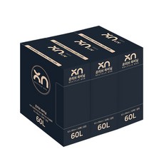 온리브 쏙비닐 재활용 쓰레기봉투 검정 50p, 3개, 60L