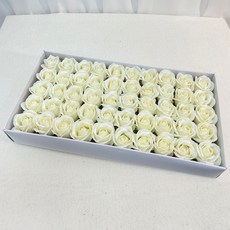 이플린 3겹 비누꽃 장미 50p, 크림