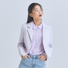 미쏘 여성용 조직감 소재 테일러드 크롭자켓