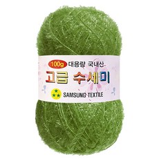 yarna 대용량 고급 수세미 100g, 161그린카키, 1개 161 그린카키, 1개