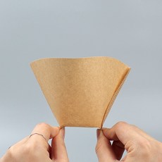 칼딘 U형 핸드드립 커피필터 브라운 1~4인용, 4개, 50개입