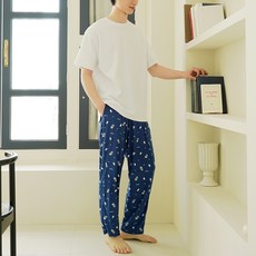 파란 남성용 카페모카 아이스 바지 2p