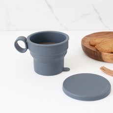 윙커 파스텔 실리콘 자바라컵, 진그레이, 1개