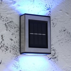 트리 LED 솔라 실버 태양광 벽부등 2p, 레인보우