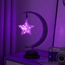 데일리리빙 LED 조명 인테리어 무드등 별 배터리 버전, 퍼플