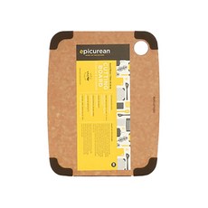 Epicurean 矽膠邊防滑砧板, M 228* 292*6mm, 木頭色, 1個