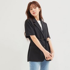 린넨반팔자켓