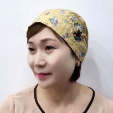 제이제이나인 여성용 컬러꽃 데일리 두건 SKS03