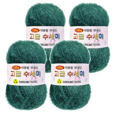 yarna 100g 대용량 고급수세미 뜨개실 4p + A인쇄도안 8종 세트, 168 빈티지토파즈, 1세트