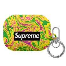 저스트포유24 슈프림 에어팟 프로 케이스, 페인트 옐로우